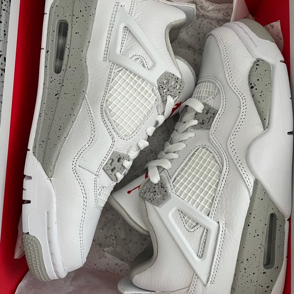 Air Jordan 4 Retro GS White Oreo/ Tech White - Picture 6 of 10